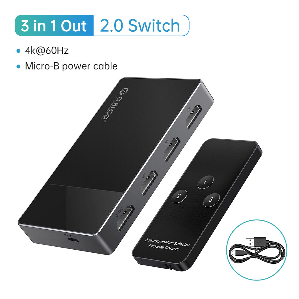 Bộ Chuyển Đổi HDMI 5 Trong 1 Ra Bộ Chuyển Đổi Bộ Chia HDMI ORICO 4K Bộ Chia Hộp Chuyển Đổi HDMI Với