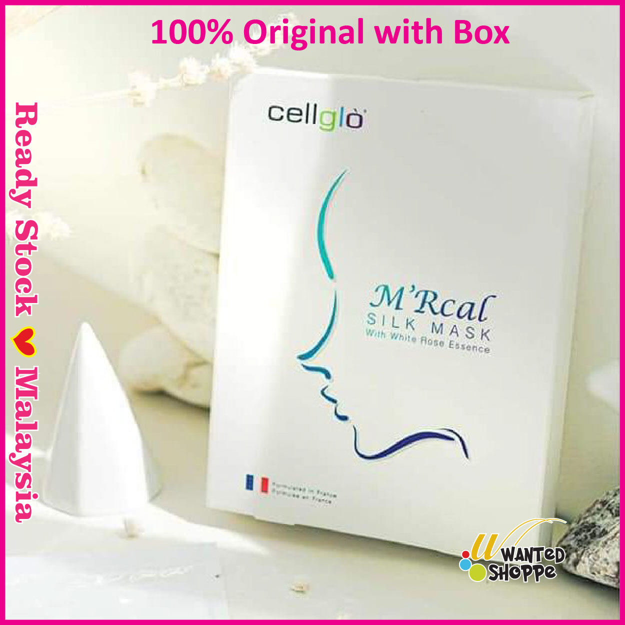 Gambar **With BOX**100% Original Cellglo M’Rcal Silk Mask (6pcs per box)  100%??????????