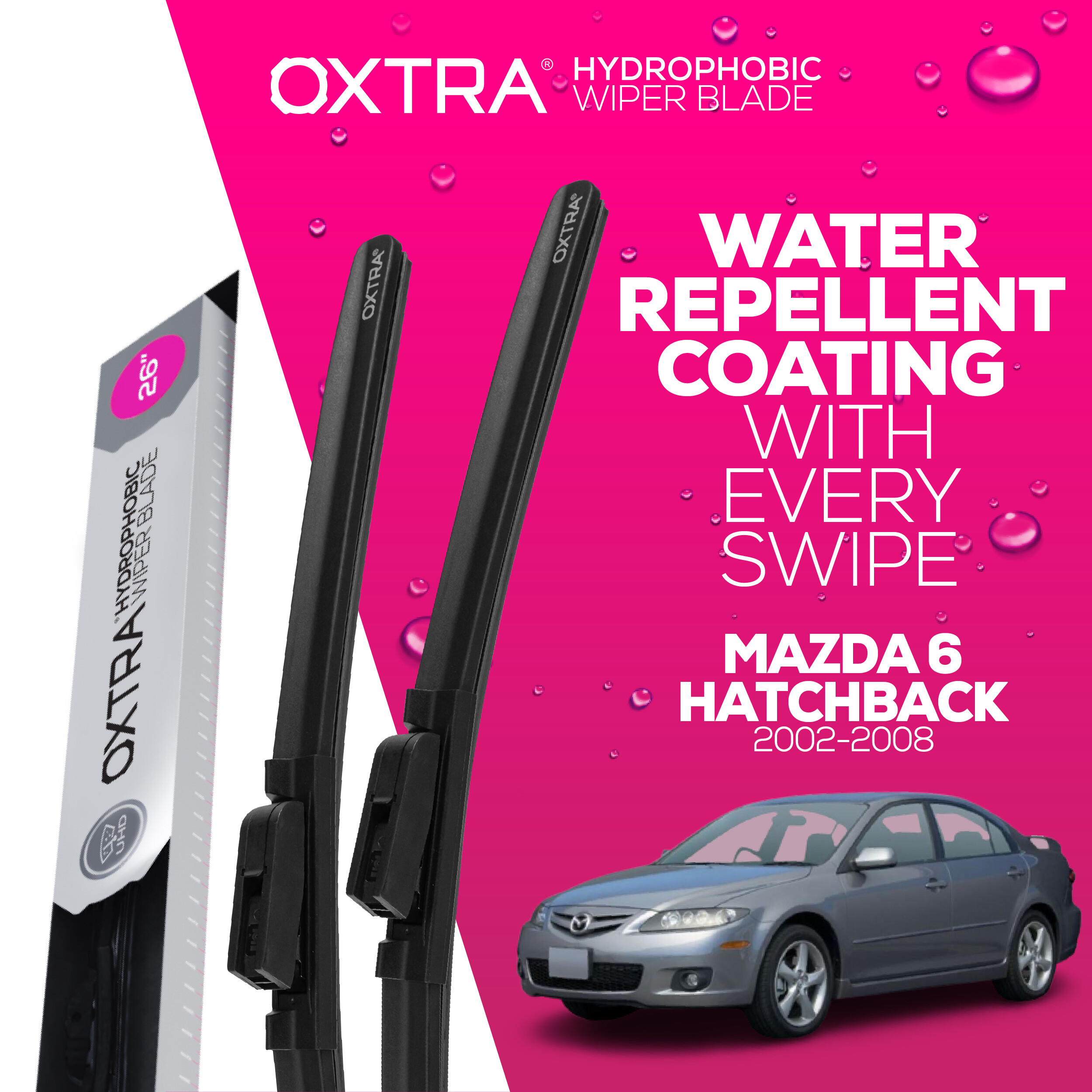 ที่ปัดน้ำฝน Trapo Hydrophobics Mazda 6 Hatchback (2002-2008) ราคา 950 บาท*ส่งฟรี