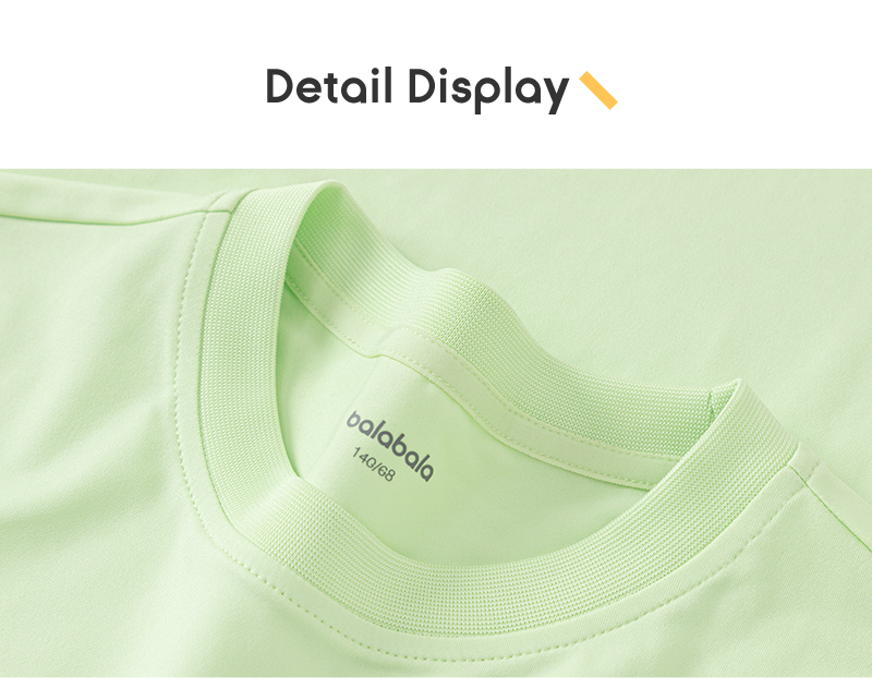 balabala Children Short Sleeve T-Shirt Boy Inner Wear Summer Girl Printed Fashion Comfortable Versatile Trendy · v5