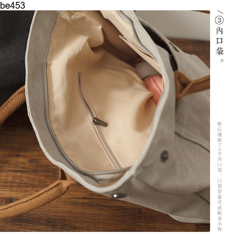 2021 new canvas bag working wear Japanese and Korean tote bag women's fashion cloth handbag fabric bag small cloth bag