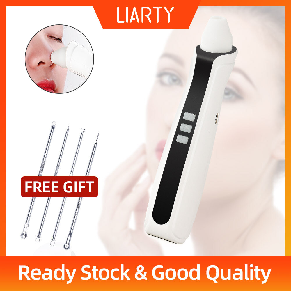 Gambar LIARTY Blackhead Remover Vacuum USB Rechargeable Dark Spots Facial Pores Cleaner Visual Vacuum 500X WIFI Microscope Camera for IOS Android System