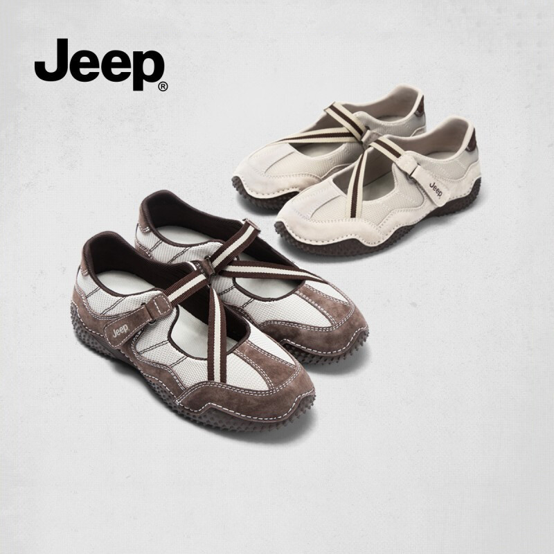 Jeep French Mary Jane Women's 2025 New Spring and Autumn Vintage Casual Small Leather Shoes Non slip Shallow Mouth Flat Bottom Single Shoes ราคา 3,212 บาท*ส่งฟรี