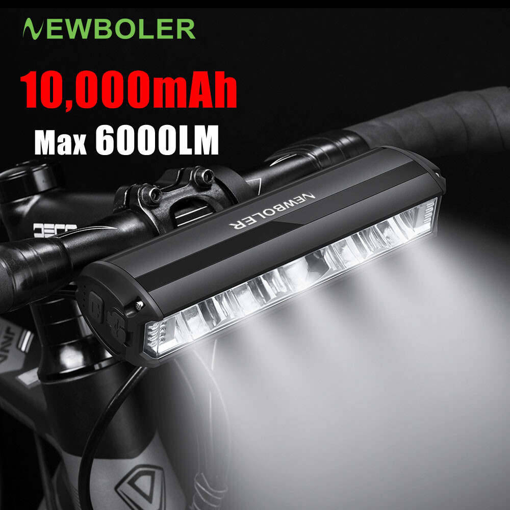 Newboler đèn pin 10000mah đèn trước xe đạp 6000 lumens sạc usb đèn xe đạp ipx6 đạp xe không thấm nước vỏ nhôm đèn xe đạp