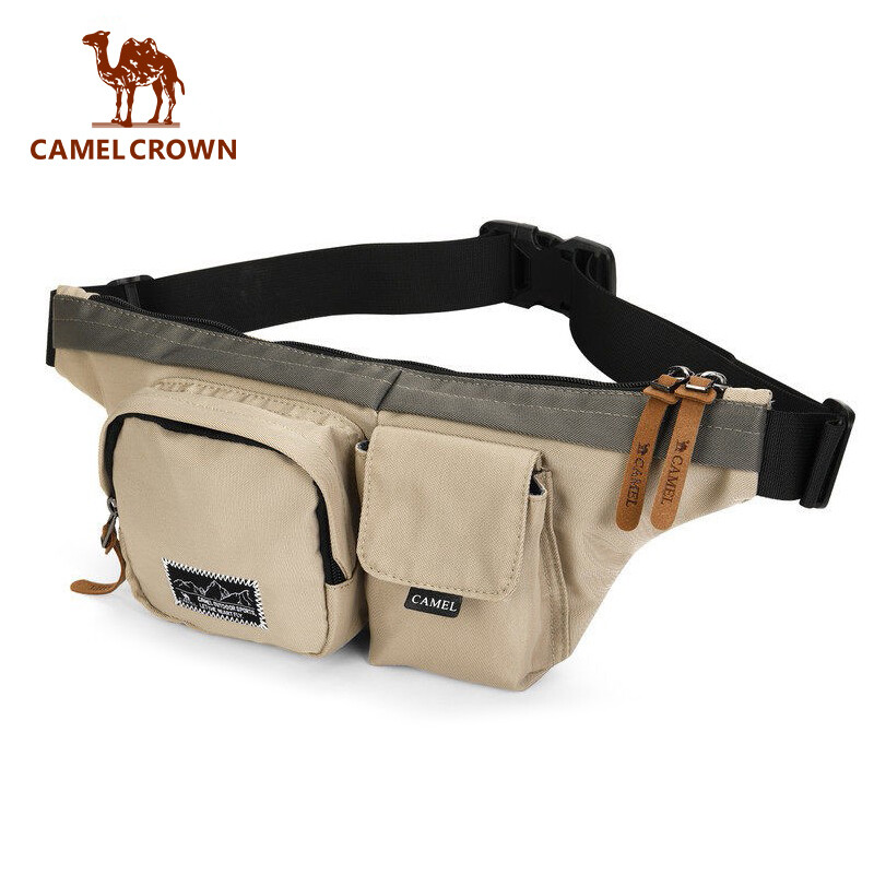 Camelcrown khóa túi đeo thắt lưng túi đeo hông thời trang túi đeo thắt lưng đi bộ ngoài trời nhỏ gọn đa năng chạy xe đạp thể thao