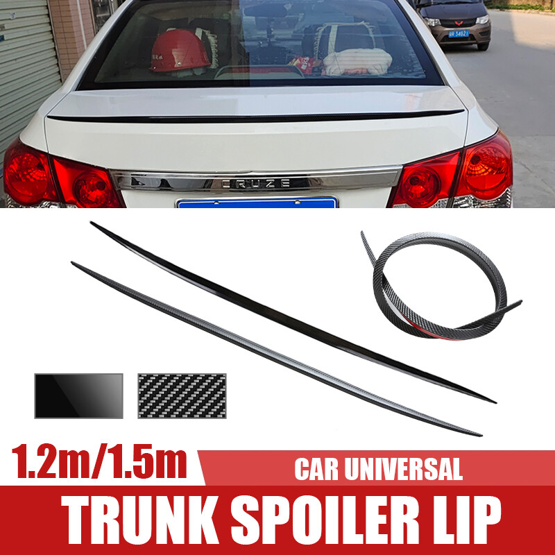 Cánh gió nóc thông dụng 1.2m/1.5m cho tesla benz bmw cánh gió trang trí xe hơi sợi carbon/màu đen sáng đuôi cánh gió trang bị lại tự làm cánh gió cốp