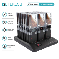 Retekess TD157 Restaurant Pager System Pagers and Beepers Easy to Use Outdoor 500M 24H Work with 16 Coaster Receiver Queue System for Busy RestaurantsCafesHawker CenterFood Court