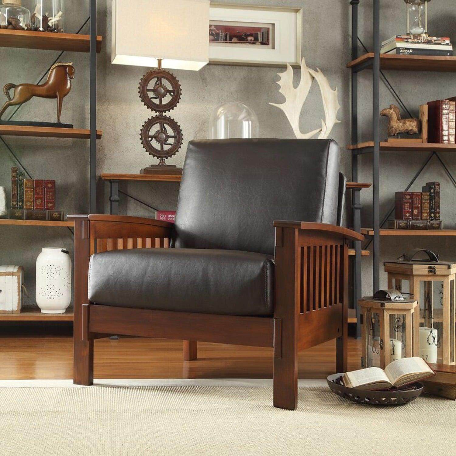 Oak style mission arm chair by tables and trolleys 3bd.jpg