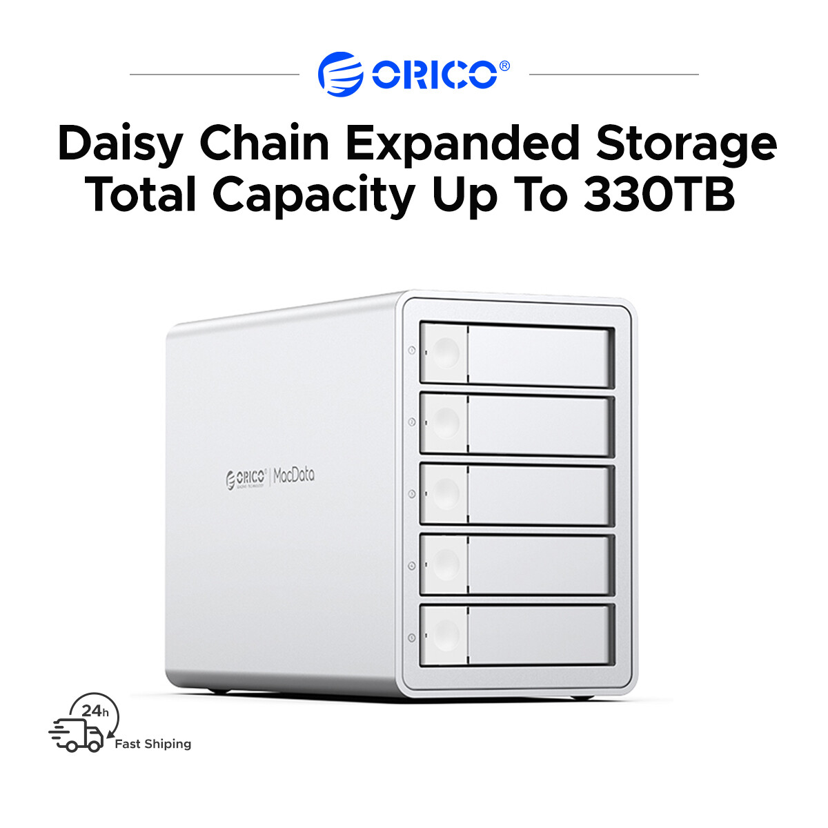 ORICO 3.5 inch năm ổ cứng Tủ thư viện chỉnh sửa video 150W Tích hợp nguồn cung cấp nhiều tản nhiệt 110TB dữ liệu mở rộng dễ dàng được lưu trữ