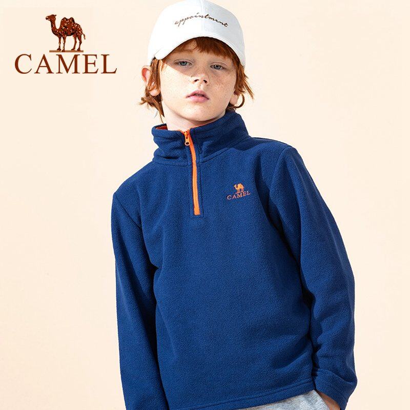 Cameljeans áo len lông cừu trẻ em áo lót dày mùa thu cho bé trai