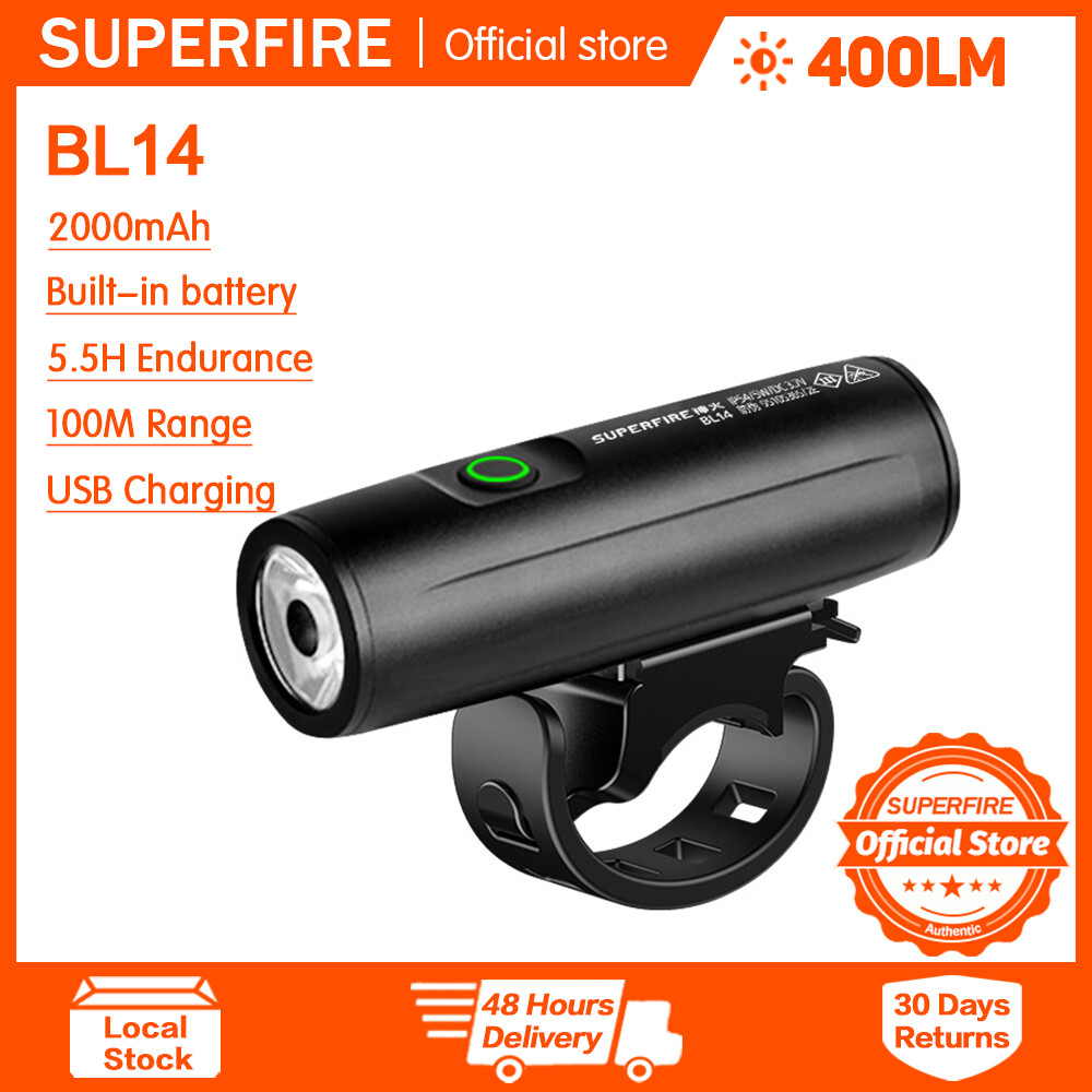 Superfire BL14 Đèn xe đạp đèn pha sáng đi xe ban đêm trẻ em ngoài trời Khung Đèn pin sáng tầm xa đèn siêu sáng