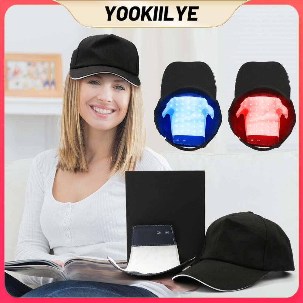 Yookiilye mọc tóc cap chống rụng tóc mọc tóc Laser Mũ bảo hiểm mọc lại tóc liệu pháp Ánh Sáng Thiết bị điều trị mọc tóc hat máy
