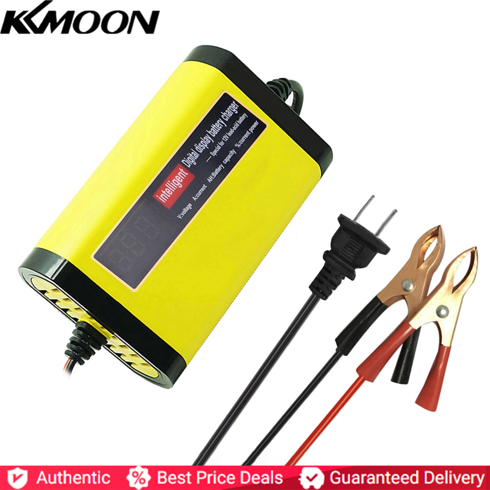 [HOT SALE]Car Motorcycle Battery Charger 12V 2A Full Automatic 3 Stages Lead Acid AGM GEL Intelligent LCD Display