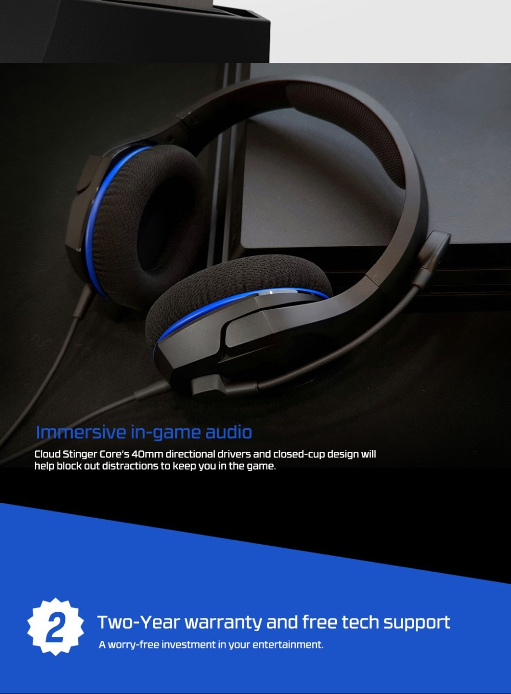 HyperX Cloud Stingers Core Gaming Headset For PS4, PS5 and PC XBOX with Noise Cancelling Mic 14 8a6a40ddf19f0b9012a2f216682e2628