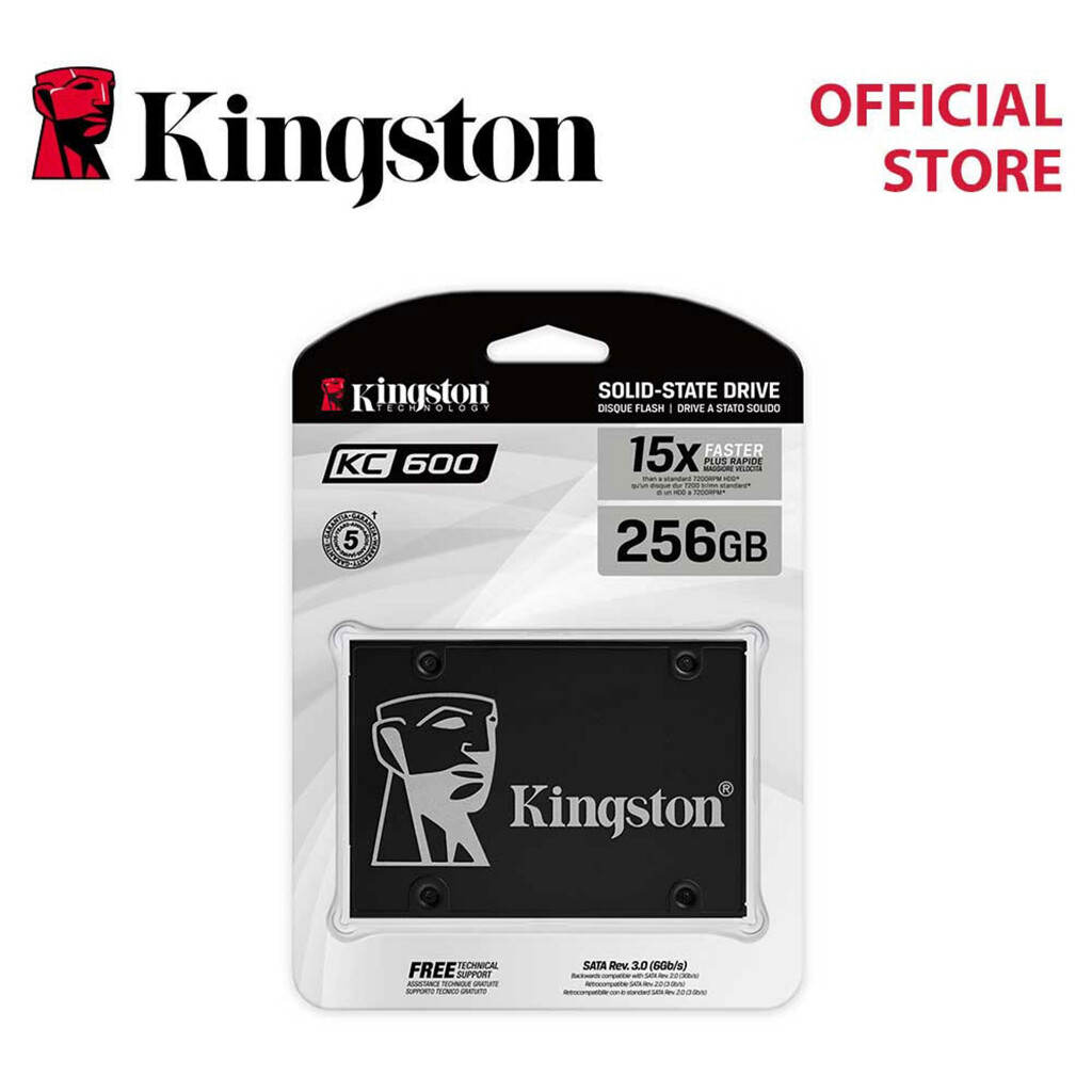 Kingston Kc600 SSD 256GB 512GB 1Tb 2Tb SSD SATA3 2.5Inch Ổ cứng lưu trữ thể rắn Nội Bộ Cho Máy Tính