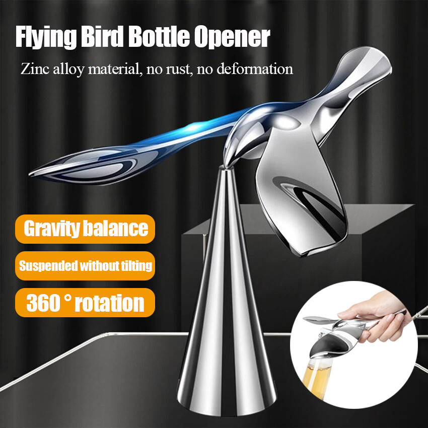 Flying Bird Bottle Opener Multifunctional Zinc Alloy Beer Cap Opener Creative Flipper Balanced Bird Metal Wine Opener