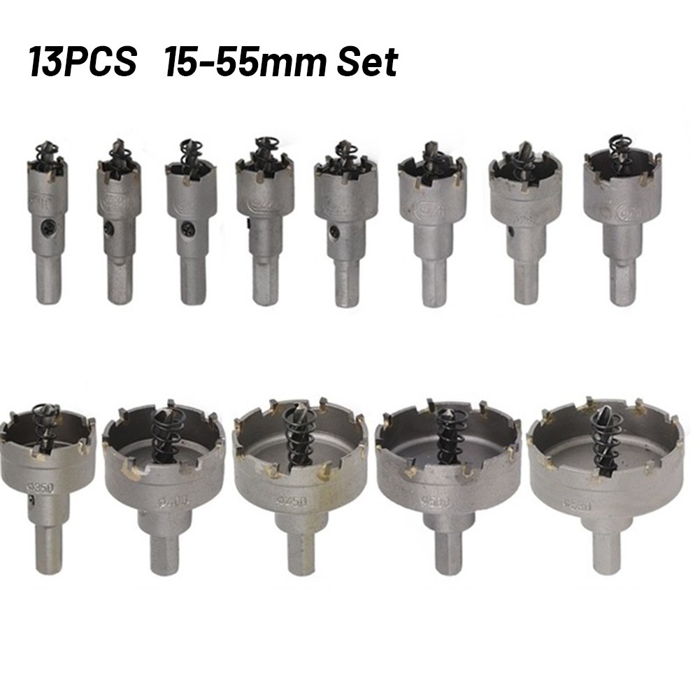 Toolstar Đầu Cacbua Thép Không Gỉ 15Mm-55Mm, Mũi Khoan Kim Loại Dụng Cụ Cắt Cưa Lỗ TCT