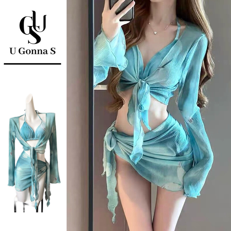 Bộ đồ bơi hai mảnh với Cover up áo tắm cho phụ nữ 4 Mảnh độn sexy trang phục beachwear quần áo thời trang ootd thiết kế mới 2025 U Gonna S