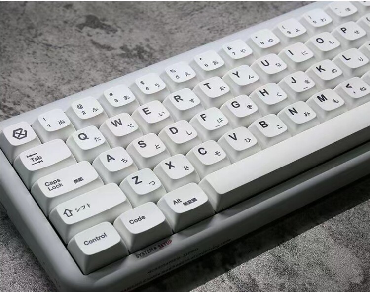【Keycap only】Minimalist Trắng Keycap Nhật Bản Cherry/xda hồ sơ PBT thăng hoa cá nhân Keycap cho công tắc Cherry MX DIY tùy chỉnh Bàn Phím Cơ RK ciy VGN IKBC