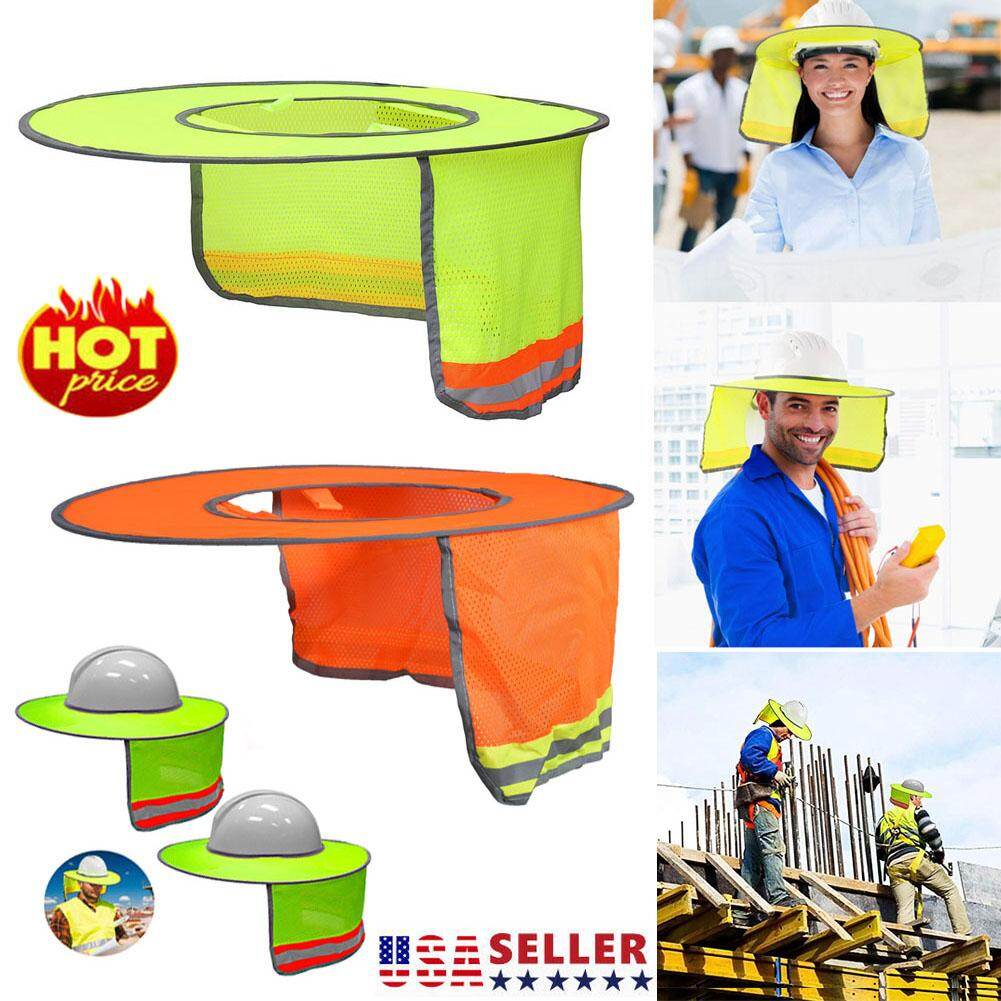 hard hat visor with neck shade
