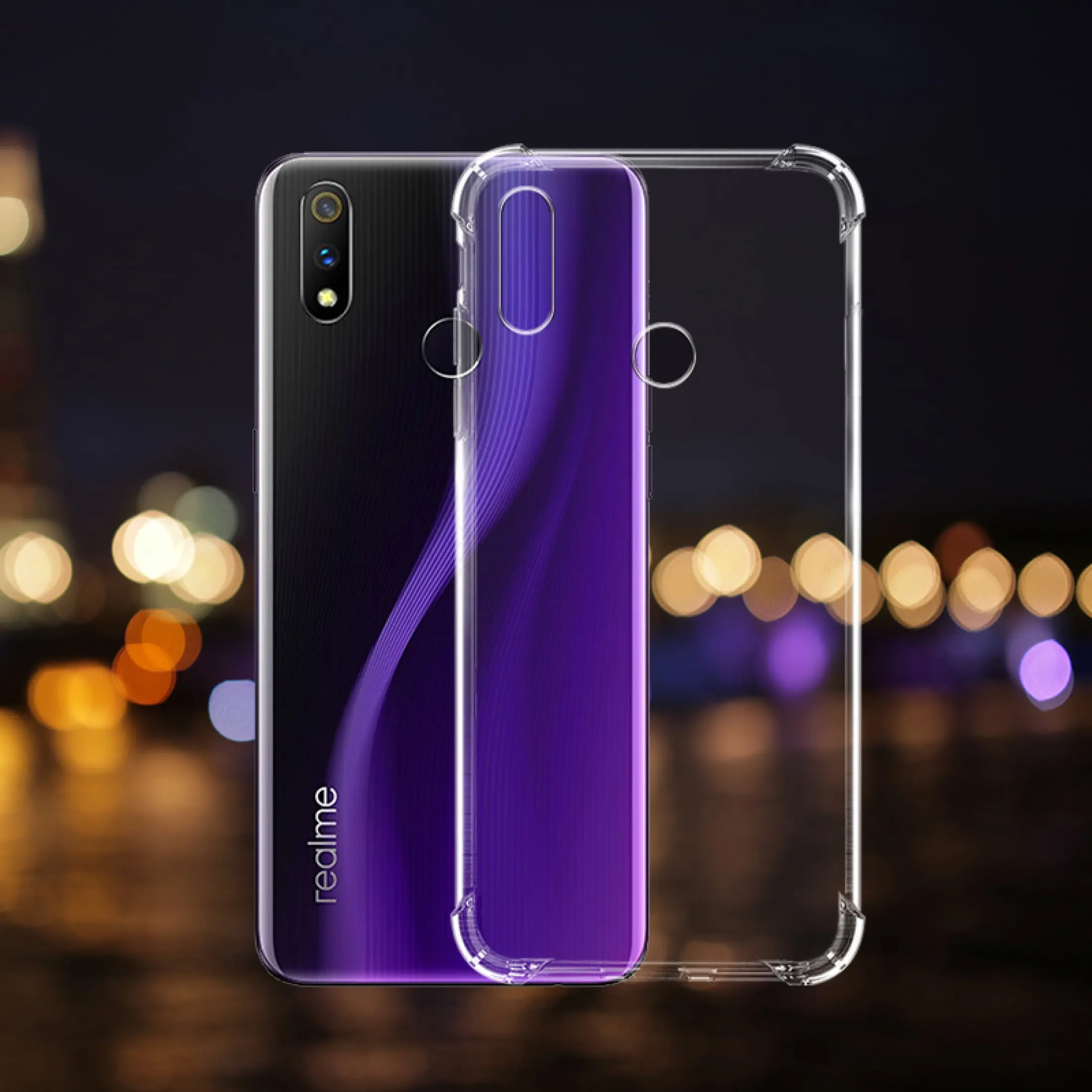 Casing Ponsel Oppo Realme 3 Rmx1825 Rmx1821 1821 Pelindung Silikon Lembut Empat Sudut Anti Jatuh Jeli Kristal Bening Menyerap Guncangan Antigores Lazada Indonesia