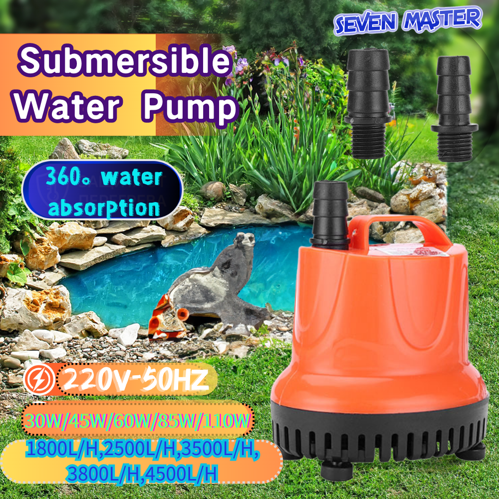 Thác Nước Bảy Master 30W 45W 60W 15W 110W 220V-240V Máy Bơm Nước Chìm Siêu Yên Tĩnh Cho Bể Cá, Thủy Canh