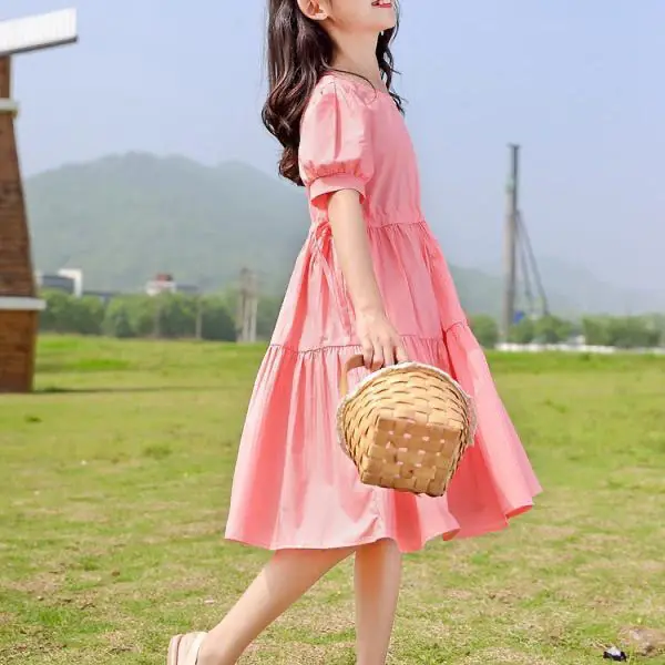 girls pink summer dress