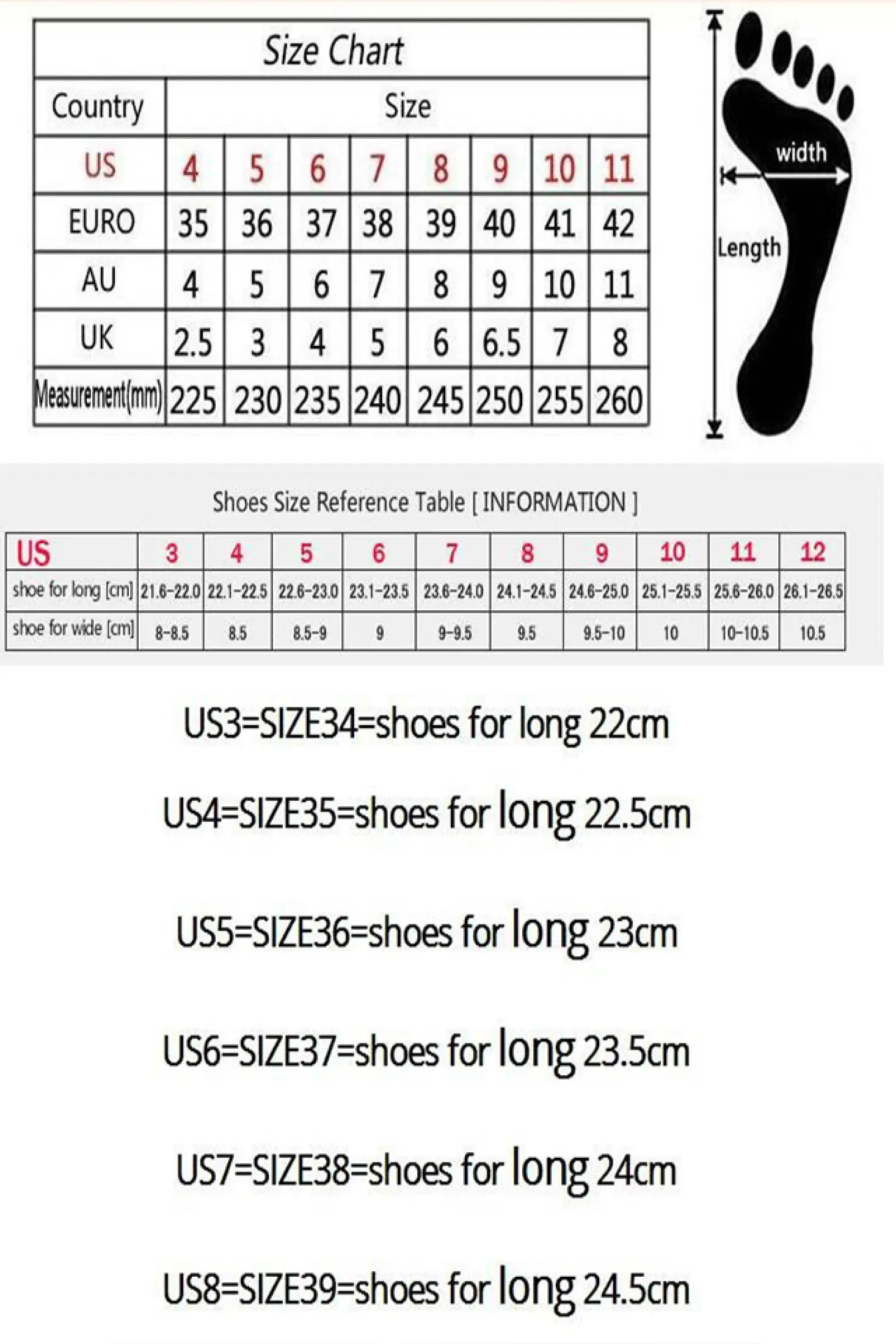 16 cm to shoe size