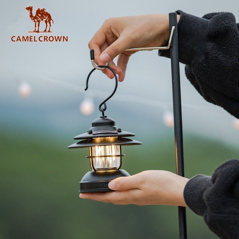 Camel crown đèn lồng cắm trại led ngoài trời đèn cắm trại nhỏ gọn pin usb đèn chùm đèn chiếu sáng lều cắm trại cổ điển