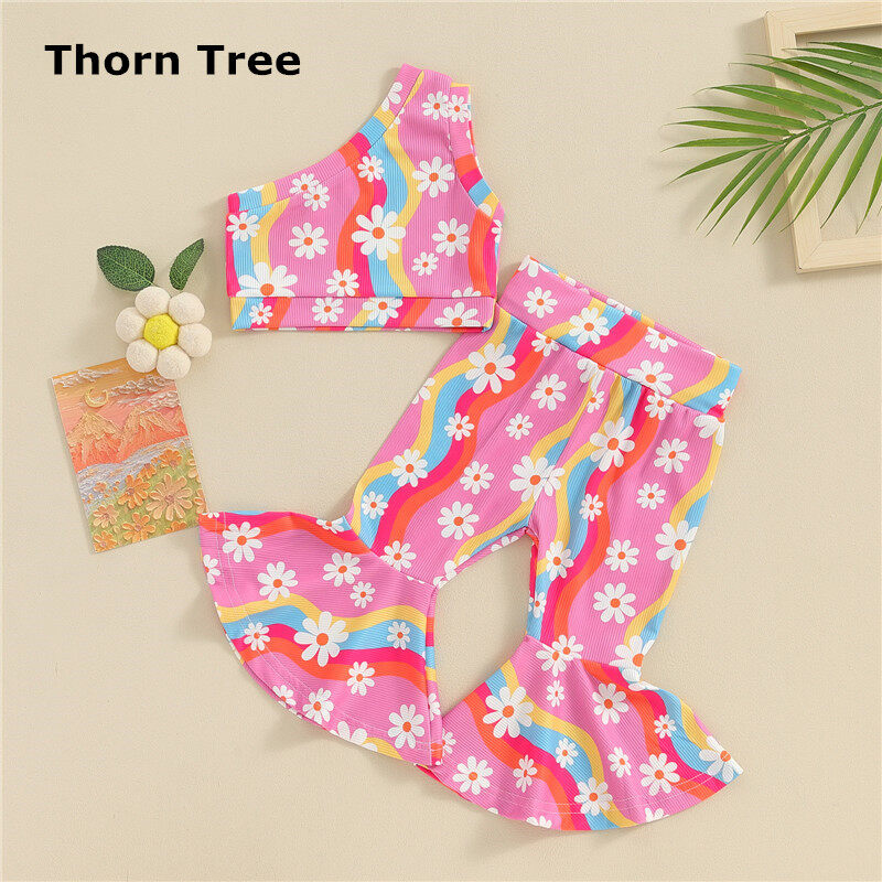 Quần Áo Sơ Sinh Cho Bé Trai Bé Gái 2 Cái Áo Thun Dài Tay + Quần Sọc Trang Phục Thoải Mái Thường Ngày