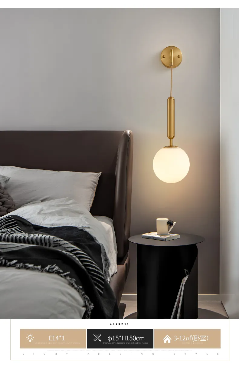 wall hung bedside lamps