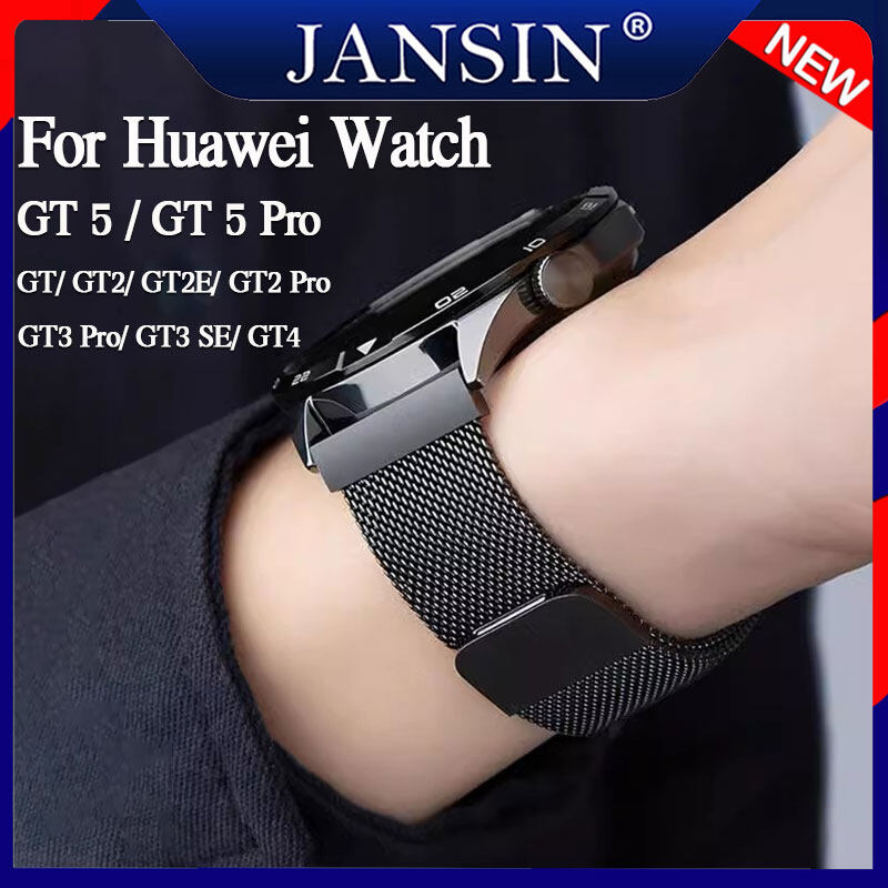 22mm Đồng hồ đeo tay For Huawei Watch GT 5 Pro GT5 46mm 42mm 41mm Dây đeo bằng thép không gỉ Milanese Loop For Huawei Watch GT 4 4Pro GT 3 SE GT3 Pro GT 2e GT2 46mm Runner Ultimate Buds Dây đeo cổ tay kim loại