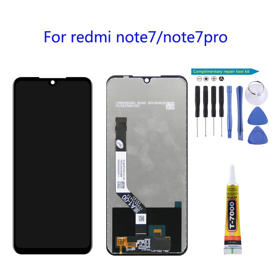Màn hình lcd 6.3 inch cho xiaomi redmi note 7 màn hình cảm ứng có khung số hóa lắp ráp thay thế cho redmi note 7 pro màn hình lcd + dụng cụ sửa chữa + keo b7000