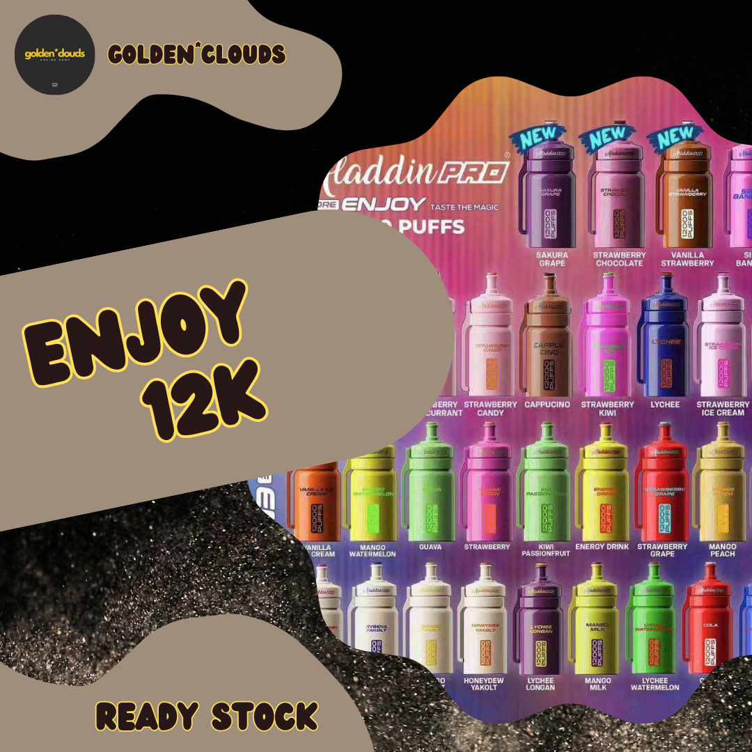 aladdin pro vape 12000 puffs Aladin Pro 12000 Puffs - 100% Original Disposable Pod Makeup Puff With  Rechargeable Swappable Design
