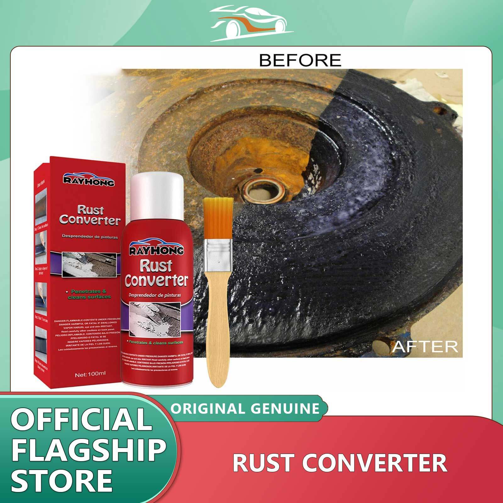 Rayhong 100ml Car Anti-rust Rust Remover Paste Multi Purpose Chassis Rust Converter Repair Iron Metal Surfaces Maintenance Cleaner Car Anti-Rust Chassis Rust Converter 100ML Water-Based Metal Rust Remover Multi-Functional Chassis Derusting Agent For Car ราคา 178 บาท*ส่งฟรี