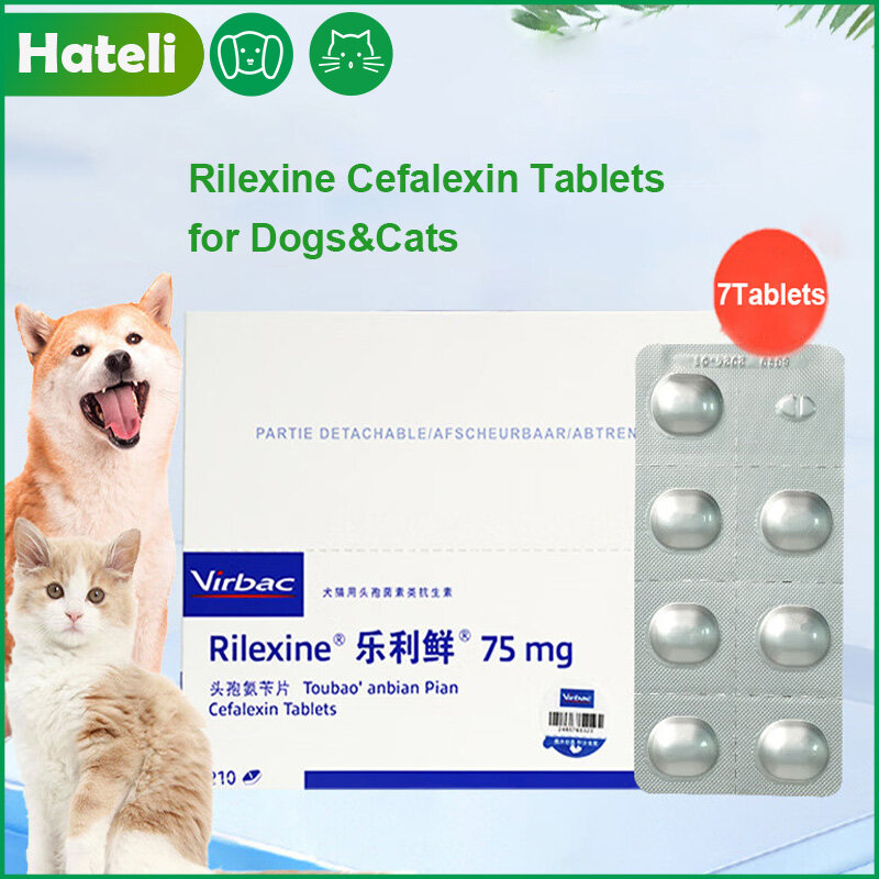 Virbac Rilexine Cefalexin Tablets for Pet Dogs Skin Disease Gingivitis Cat Moss Cats Urinary Tract Infection 7Tablets Giá 256,100 Đồng*Miễn phí vận chuyển
