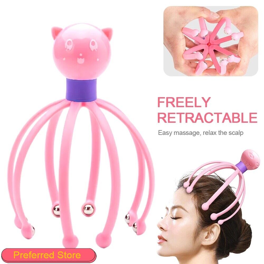 Gambar Head Massage Relaxer Octopus Claw Massager Body Head Scalp Neck Head Massage Health Care Tool ?????