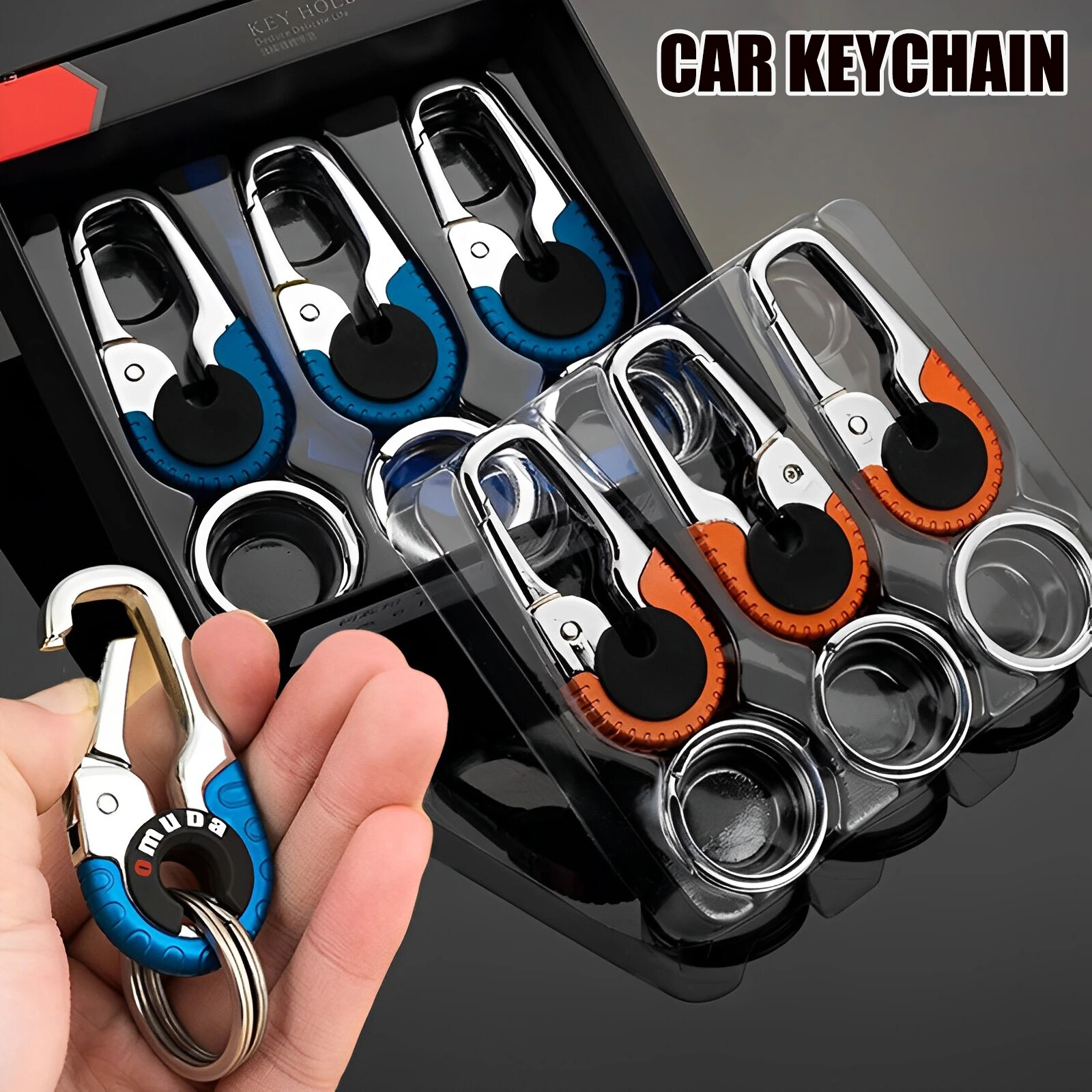 Car Keychain Creative Key Holder Keyring Men Fashion Key Chain Camping Climbing Metal Key Ring Car Styling Auto Car Accessories
