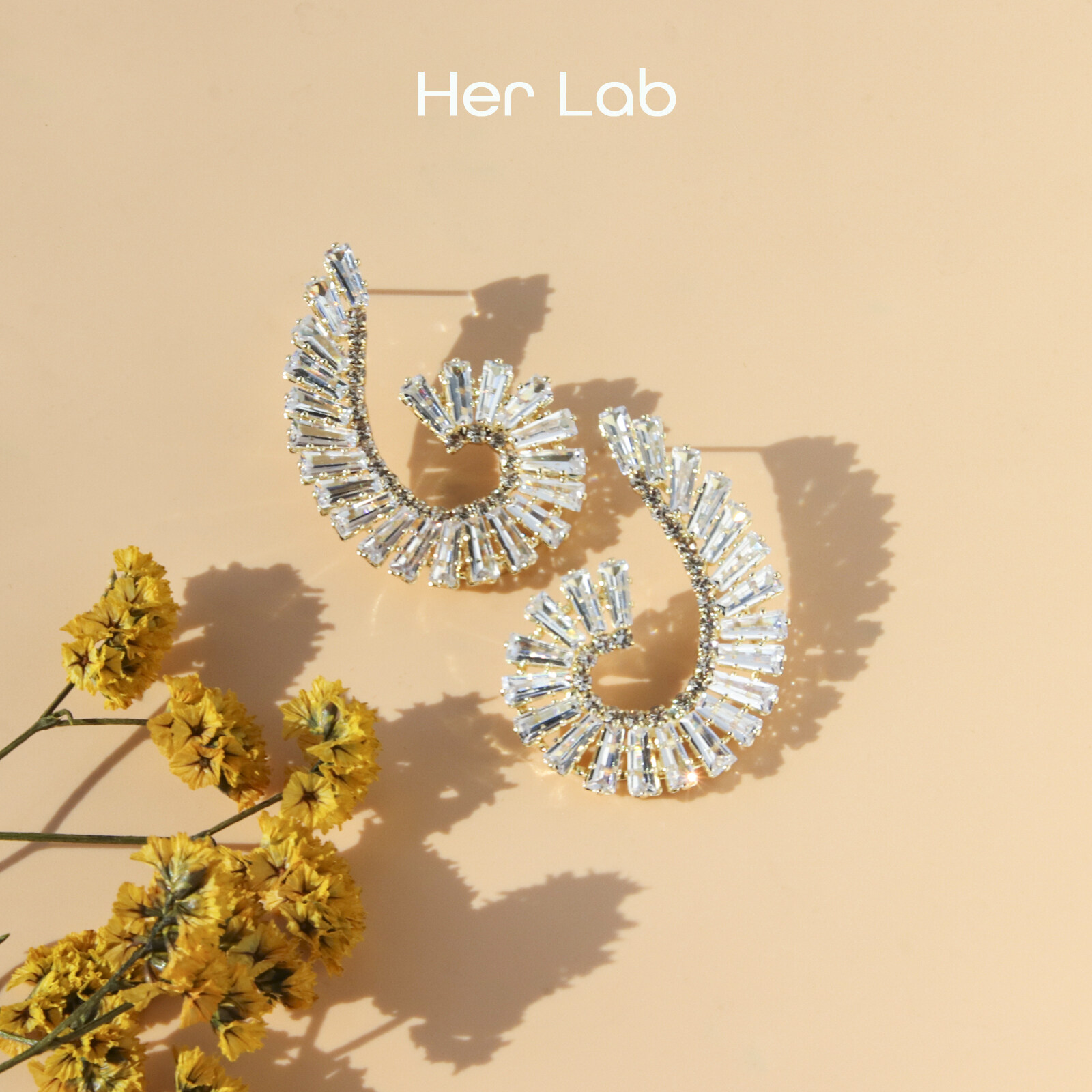 Her Lab Jewelry | Hoa Tai Cô Dâu Cưới Bằng Vàng Nguyên Chất, Hoa Tai Vàng K Kim Cương Thật, Hoa Tai Đẹp Hoa Tai Lấp Lánh Làm Bằng Zirconphụ Kiện Thời Trang Thiết Kế Sáng Tạo Hoa Tai Dạng Hạt Pha Lê Bộ Dành Cho Nữ Miễn Phí Làm Quà Tặng Nhỏ