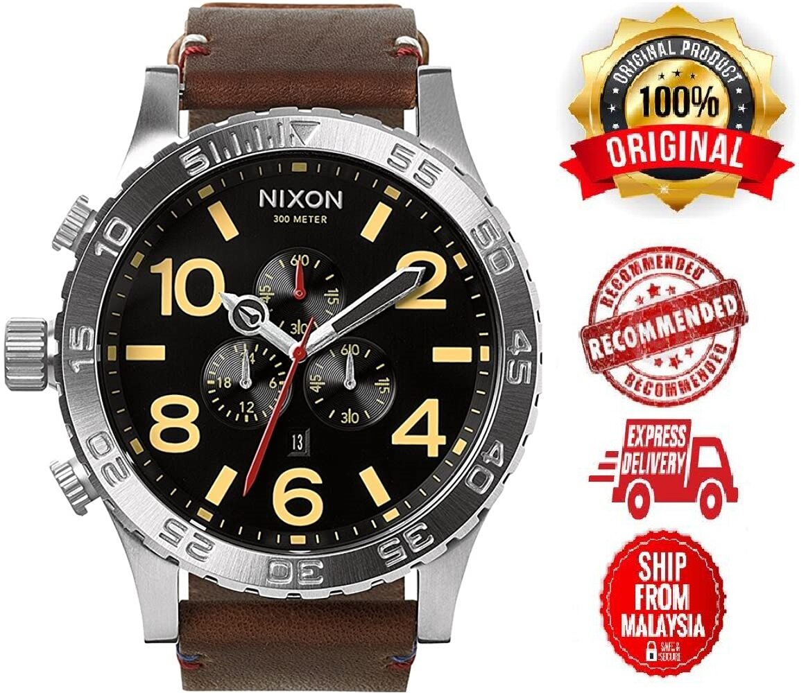 Nixon 51-30 Chrono Brown Leather Watch A124019 Year