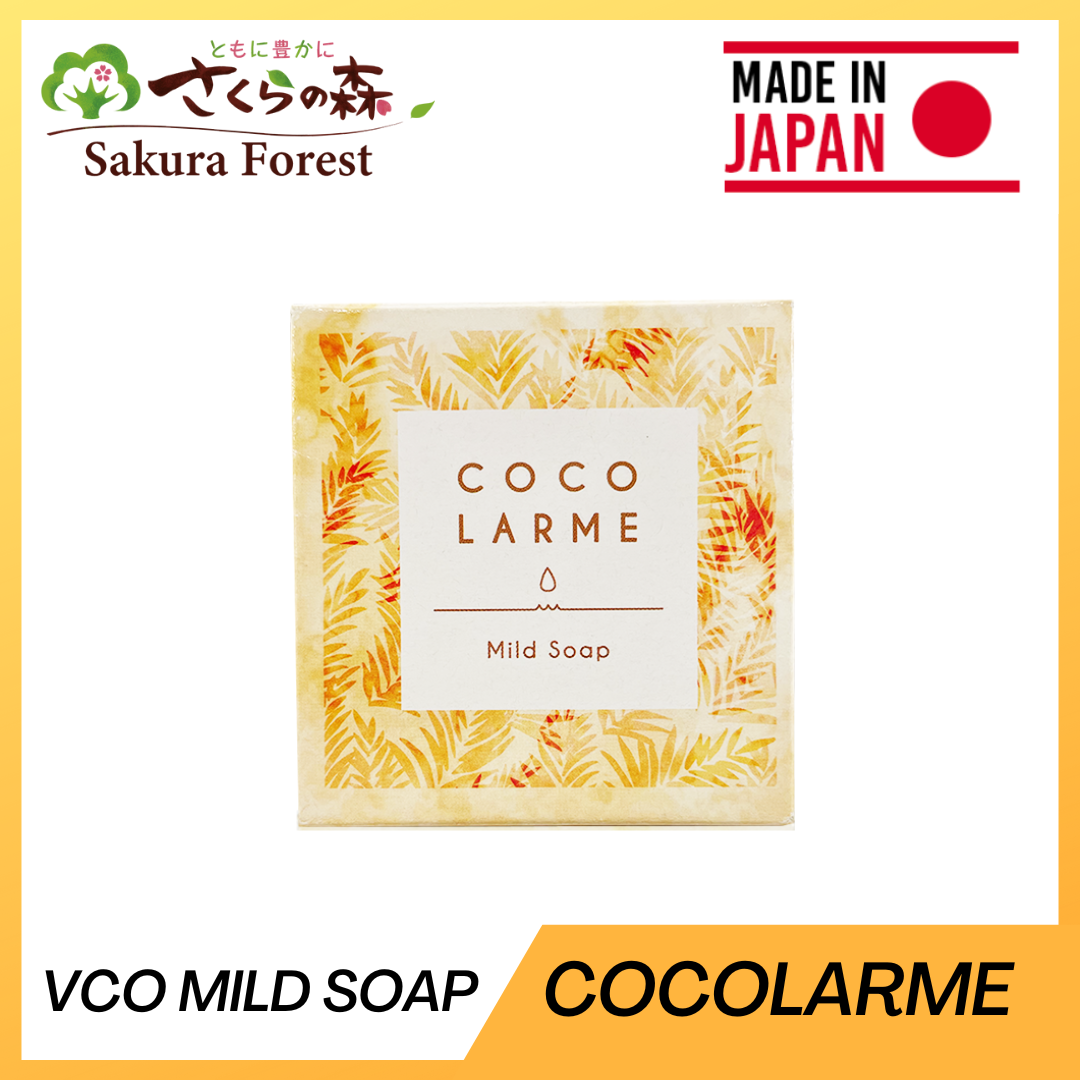 Gambar [Made in Japan] COCOLARME VCO Mild Soap   Pores Cleansing Facial Soap   Organic Skincare rich with hyaluronic acid