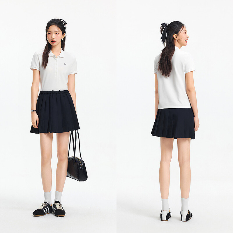 Semir Women Chic Cool Polo T-Shirt Fitted Minimalist 2025 Summer New Embroidered Pullover Casual ราคา 1,310 บาท*ส่งฟรี