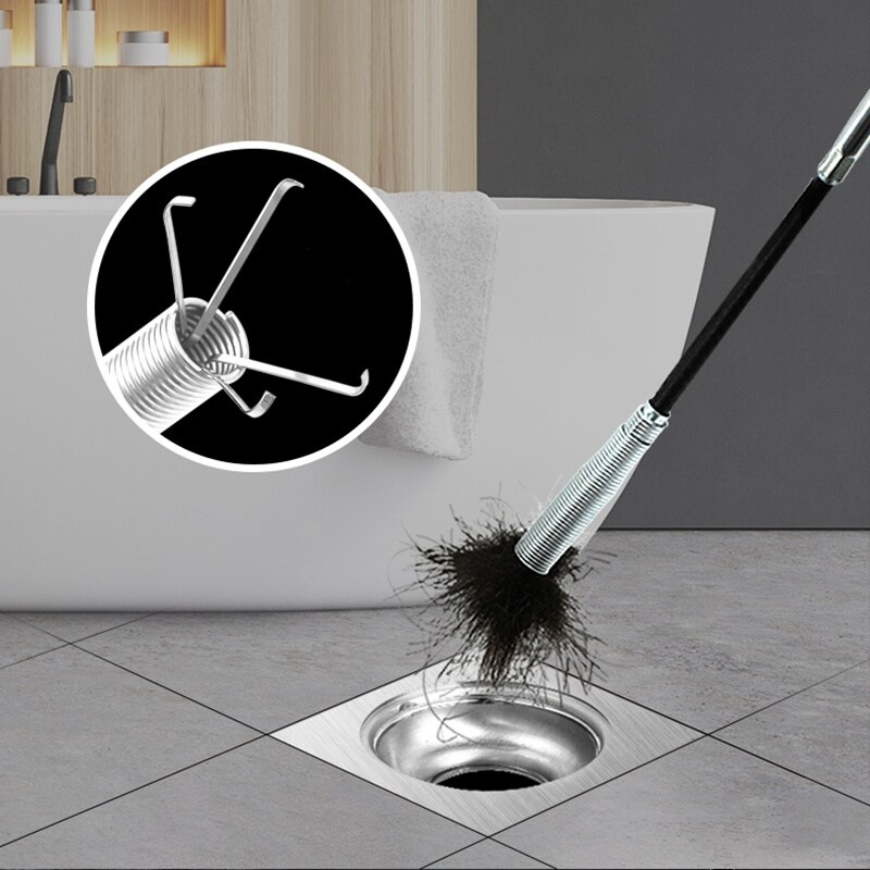 Gambar Pipe Dredge Claw Tool Bendable Clip Garbage Hair Sink Drains Clean Sewer Gaps Flexible 60cm Picker Bathroom Toilet Tube Cleaner   Drain Cleaners   AliExpress