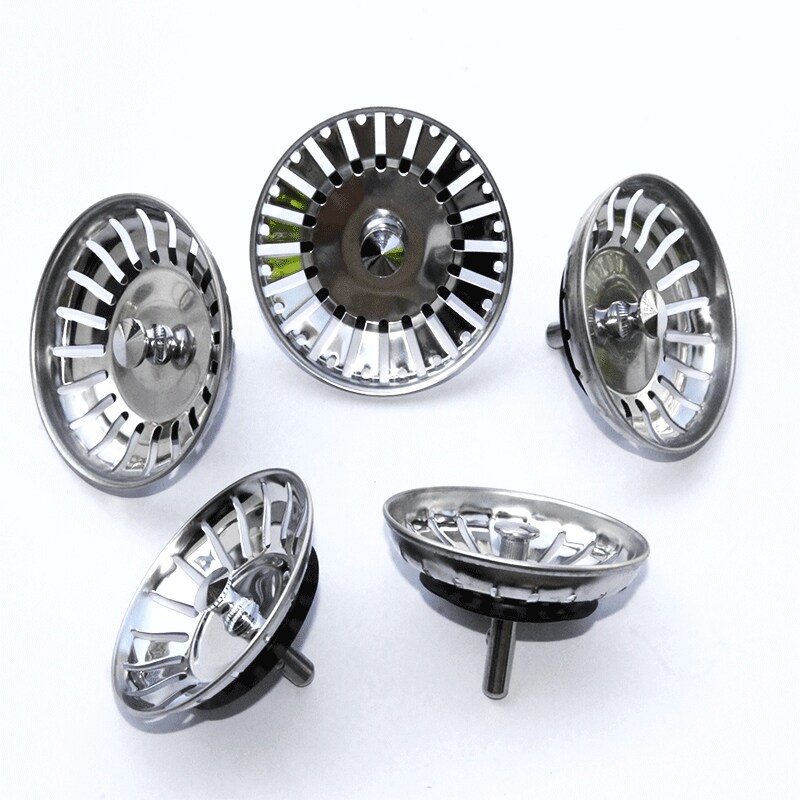 Gambar High Quality Bathroom Sink Strainer 304 Stainless Steel Water Stopper Sink Sink Water Filter Plug Kitchen Sink Accessories