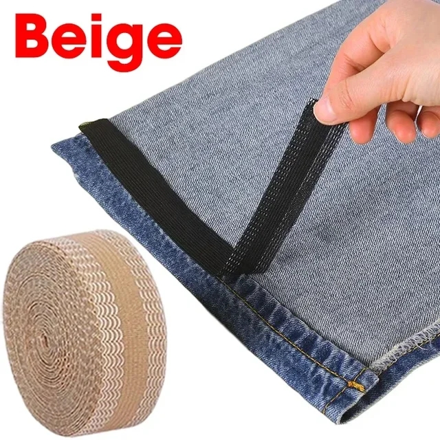 Feelife 5M Self-Adhesive Cut-free Pants Mouth Paste Self-adhesion Trouser Leg Stickers DIY Sewing Tools Pants Edge Shorten Patches Sewing Accessory