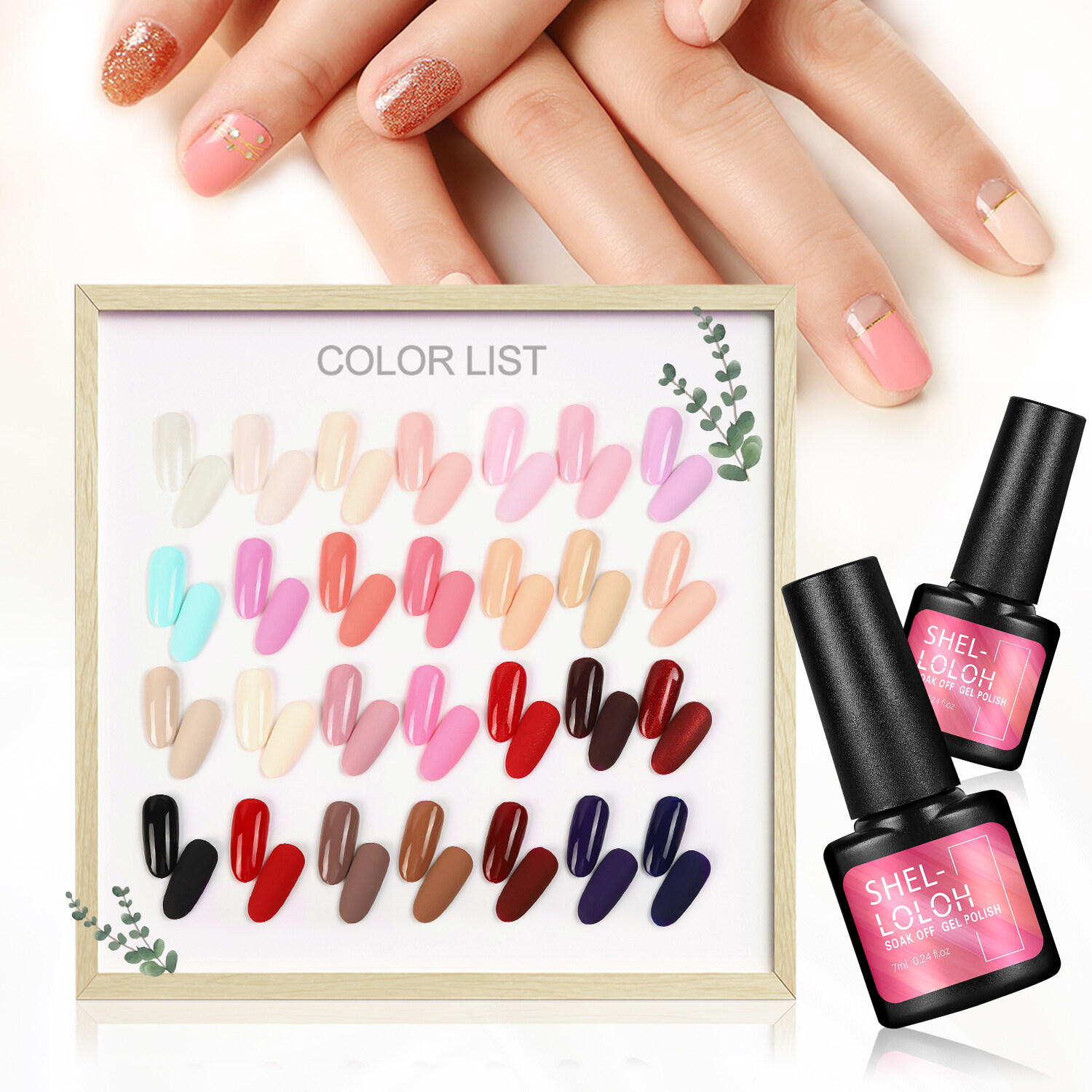 SHEOLLOH 6 Cái Nail Lacquer Kit 6 Wát UV LED Nail Đèn 8 Colors Gel Nail Set Làm Móng Tay Pedicure Nail Art Công Cụ