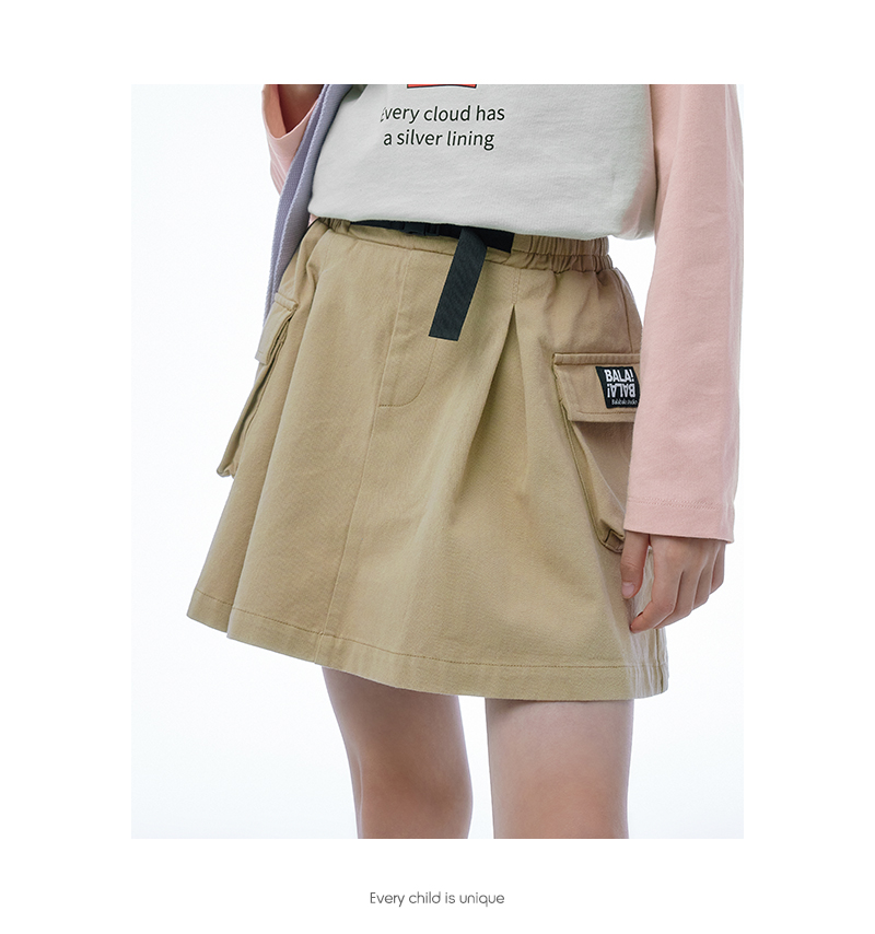 balabala Children Skirt Girl Skirt Summer 2025 New Short Half Skirt Outdoor Style Cotton Fashion Trendy · v4