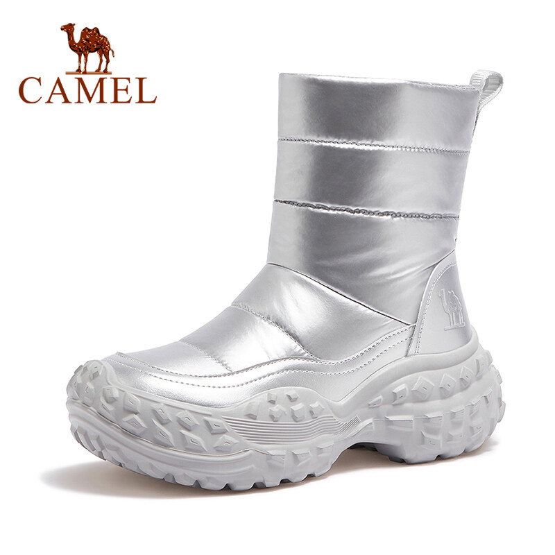 Cameljeans Giày nữ mùa đông Bốt đi Tuyết Ấm Ngoài Trời Chống lạnh siêu nhẹ bốt cổ thấp đế dày