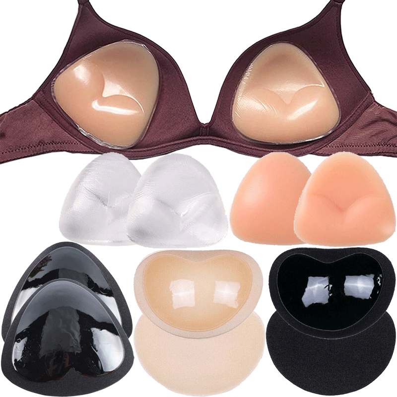 Áo lót nữ Miếng độn áo ngực cup dày hơn vú nâng miếng silicon núm vú Bìa dán Bikini chèn quần lót thân mật
