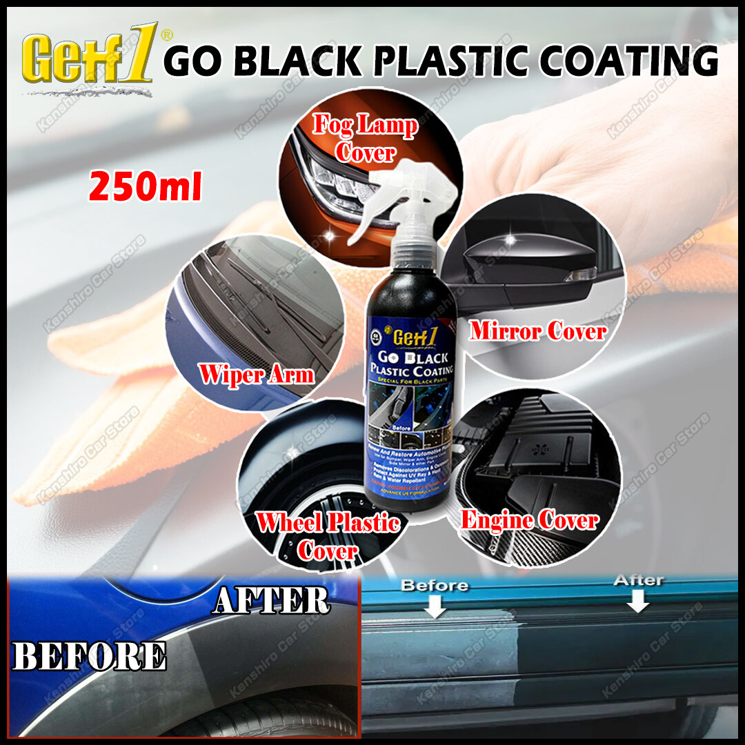 Getf1 Go Black Plastic Coating Waxing Special For Black Parts Wiper Arms Bumper Side Mirror